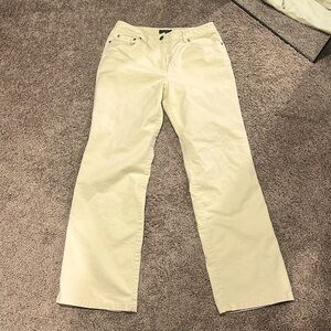 Brooks Brothers Straight Leg stretch Cotton Jeans Sz 6 color is buttery yellow